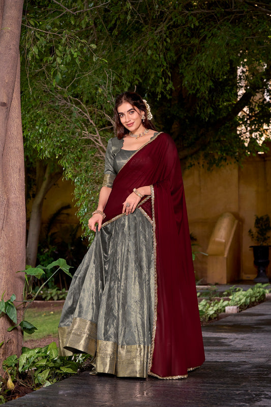 Duphion Silk Readymade Dhavani Collection 1699
