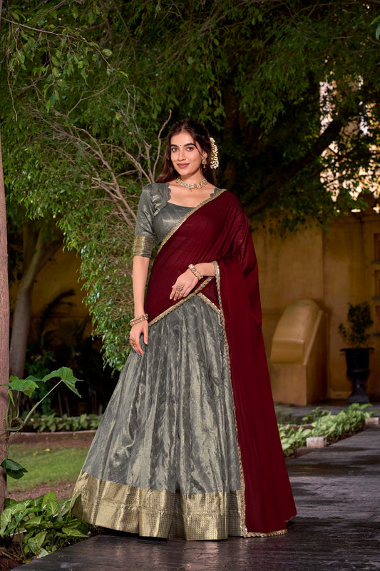 Duphion Silk Readymade Dhavani Collection 1699