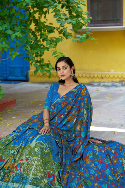 Semi Tussar Silk Readymade Dhavani Collection 1950