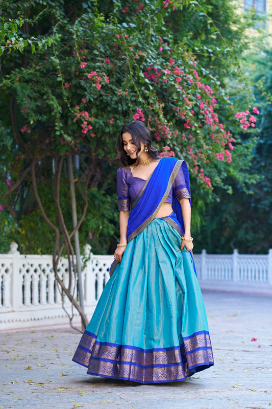 Soft Tissue Cotton Silk Dhavani Set 1399