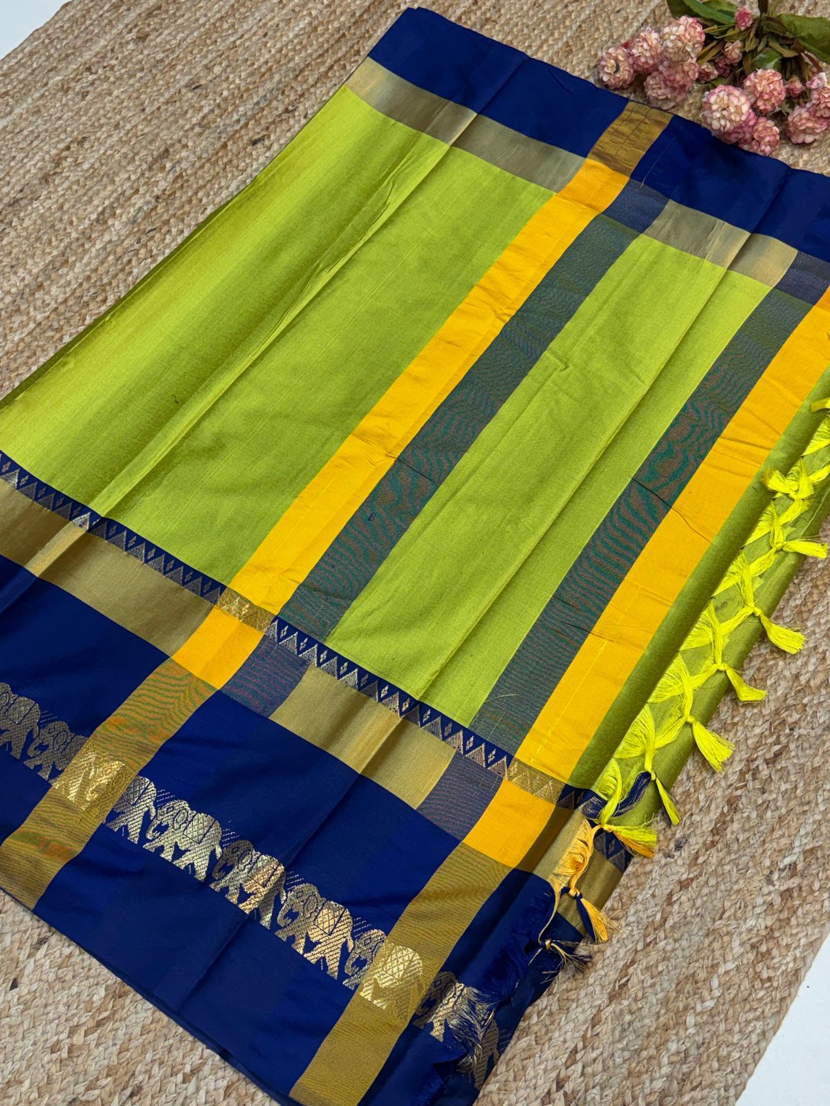 Cotton Silk Sarees with Jacquard Borders