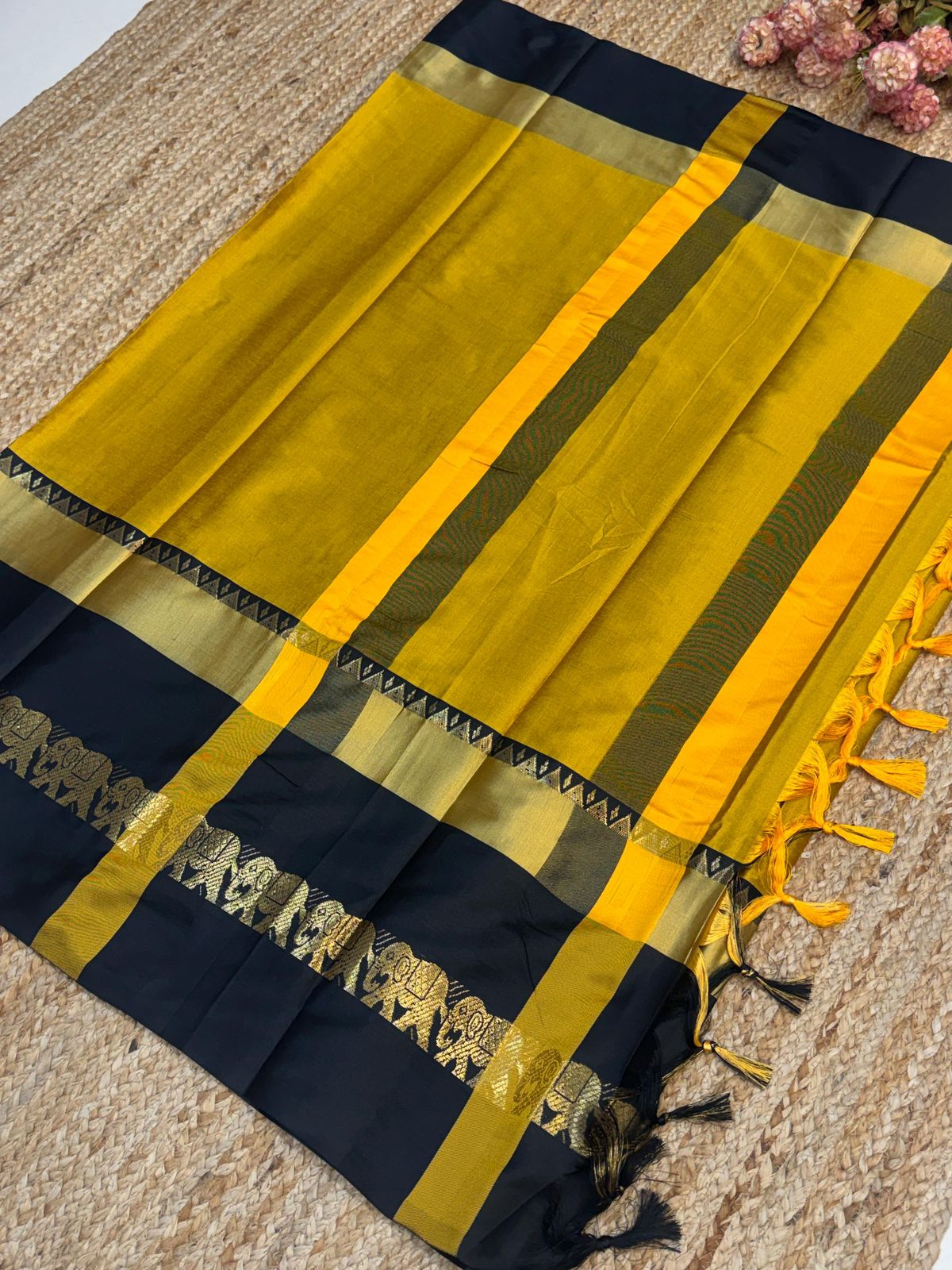Cotton Silk Sarees with Jacquard Borders