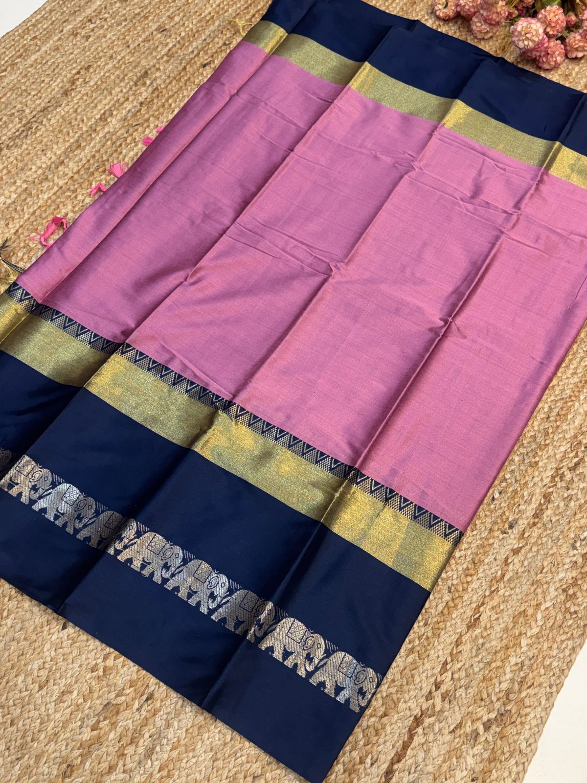 Cotton Silk Sarees with Jacquard Borders