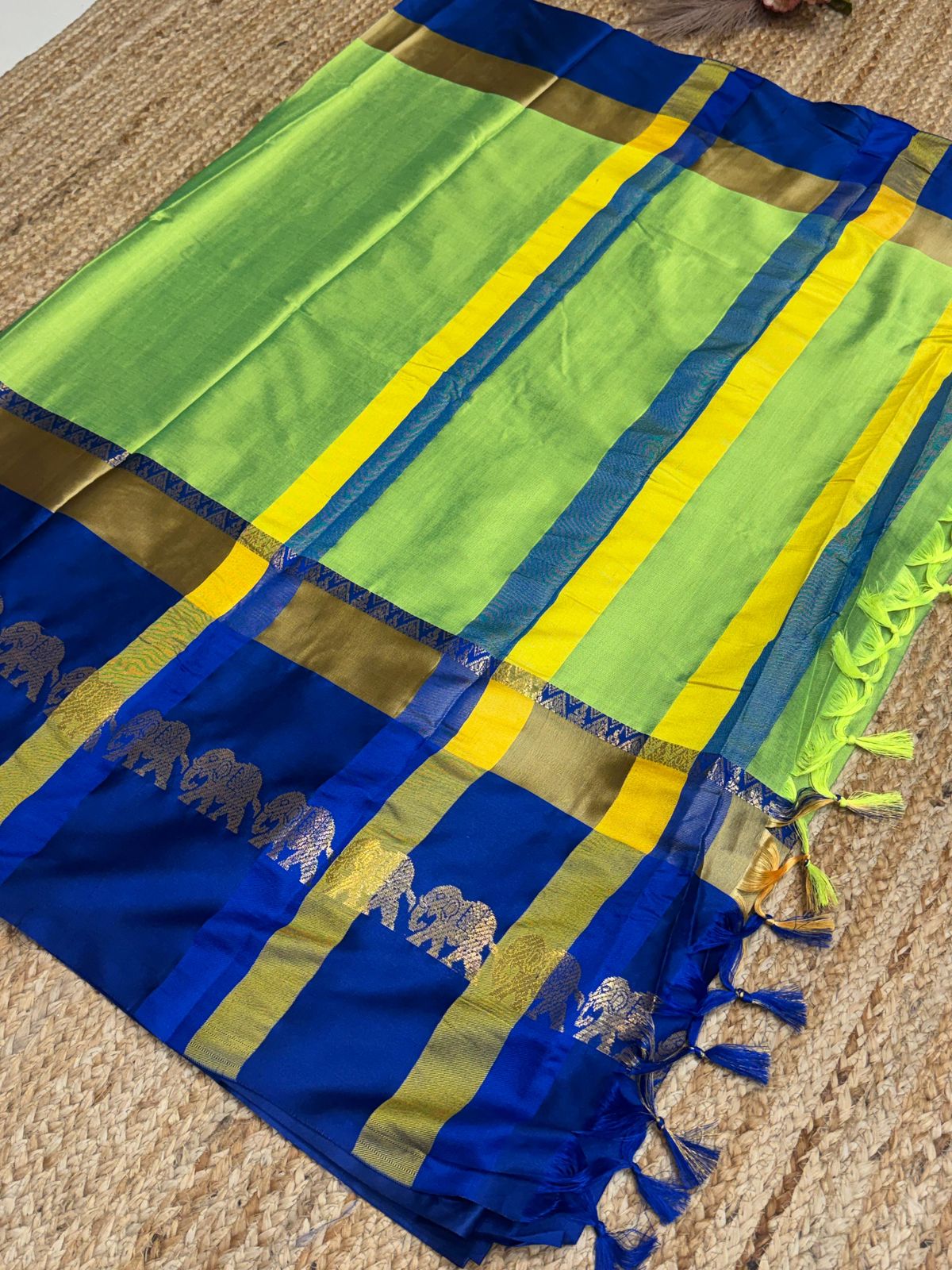 Cotton Silk Sarees with Jacquard Borders
