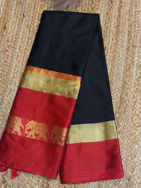 Cotton Silk Sarees with Jacquard Borders
