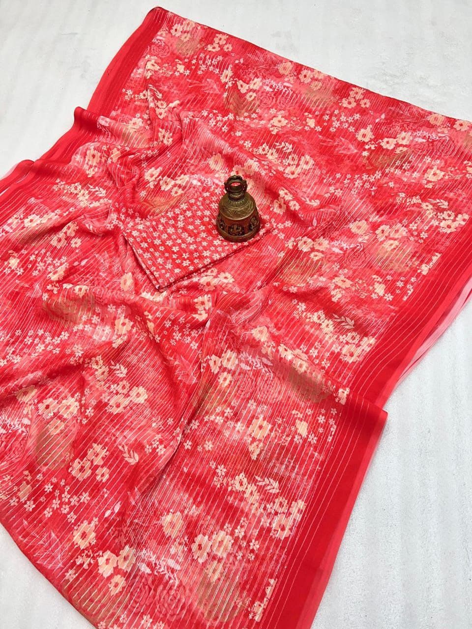 Mangalya MG528 Georgette Saree with Digital Print & Crochet Sequin Work