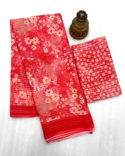 Mangalya MG528 Georgette Saree with Digital Print & Crochet Sequin Work