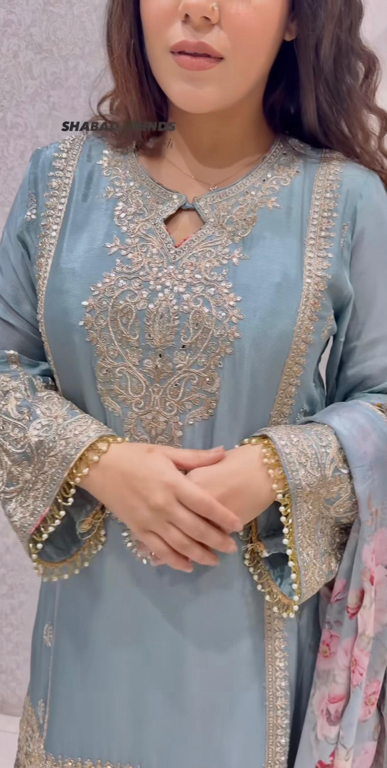 Designer Readymade Top-Plazzo & Dupatta Collection – Code PD1121