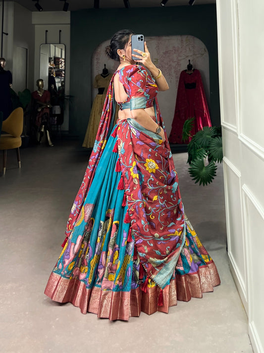 JASPREET – Printed Silk Lehenga Choli Set - LNB1231SLM