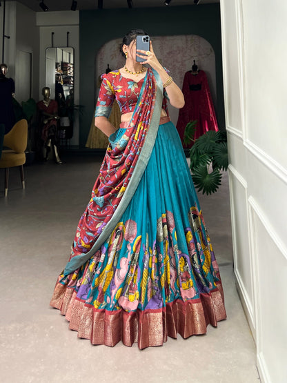 JASPREET – Printed Silk Lehenga Choli Set - LNB1231SLM