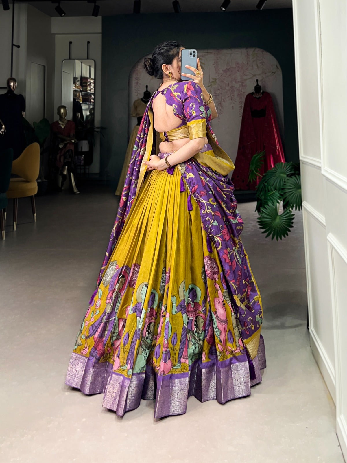 JASPREET – Printed Silk Lehenga Choli Set - LNB1231MST