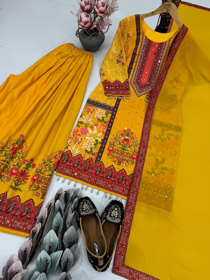 ST-219 – Designer Natural Silk Salwar Suit Set