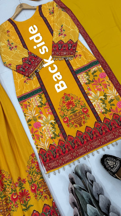 ST-219 – Designer Natural Silk Salwar Suit Set