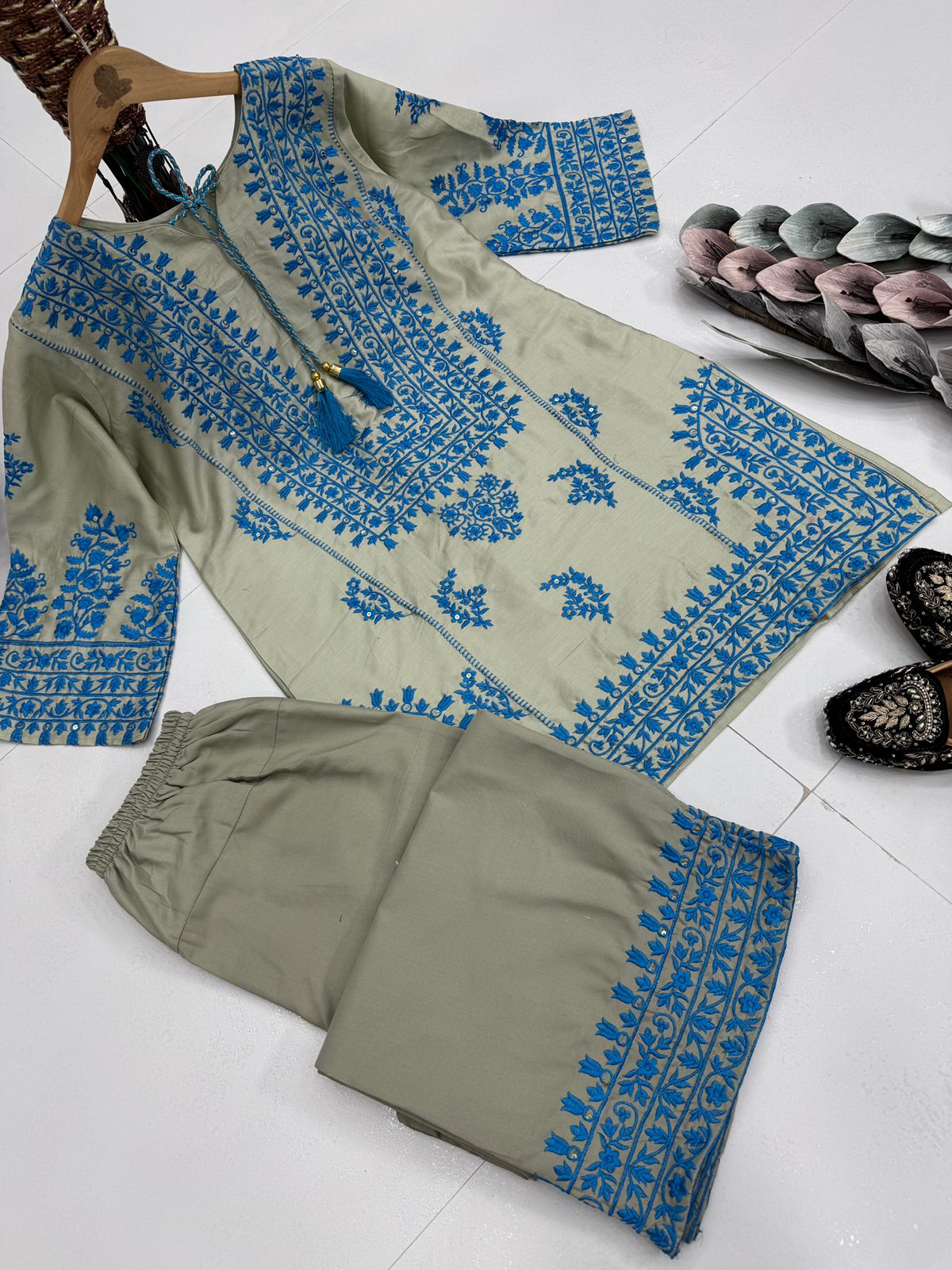 KF-1694 – New Designer Jam Cotton Salwar Suit - Blue