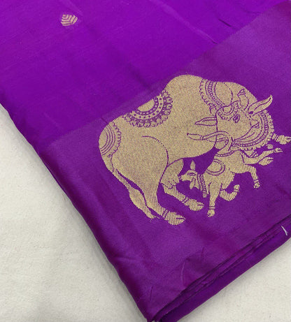 AK-266 – Banarasi Sartin Pattu Soft Silk Saree - Purple