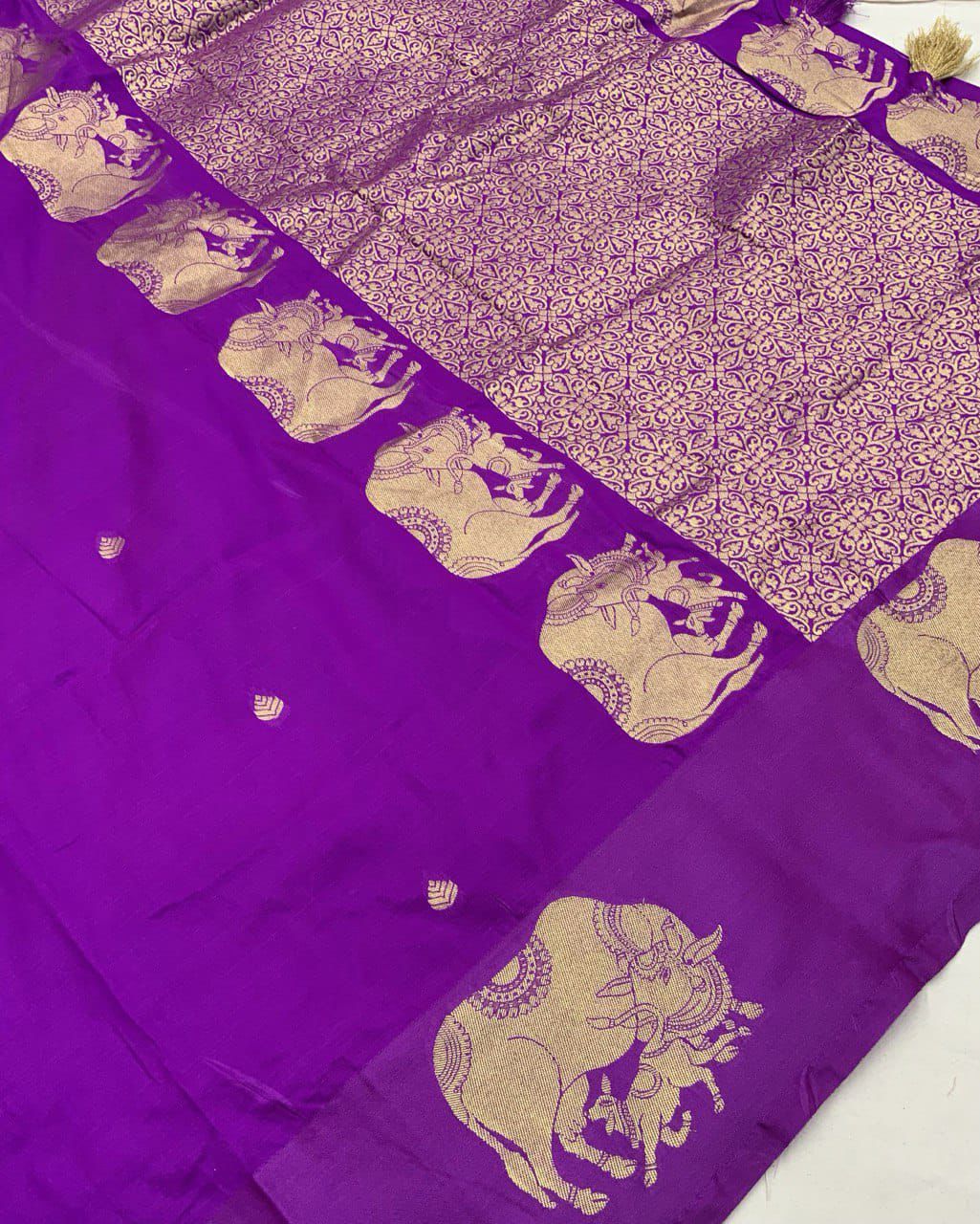 AK-266 – Banarasi Sartin Pattu Soft Silk Saree - Purple