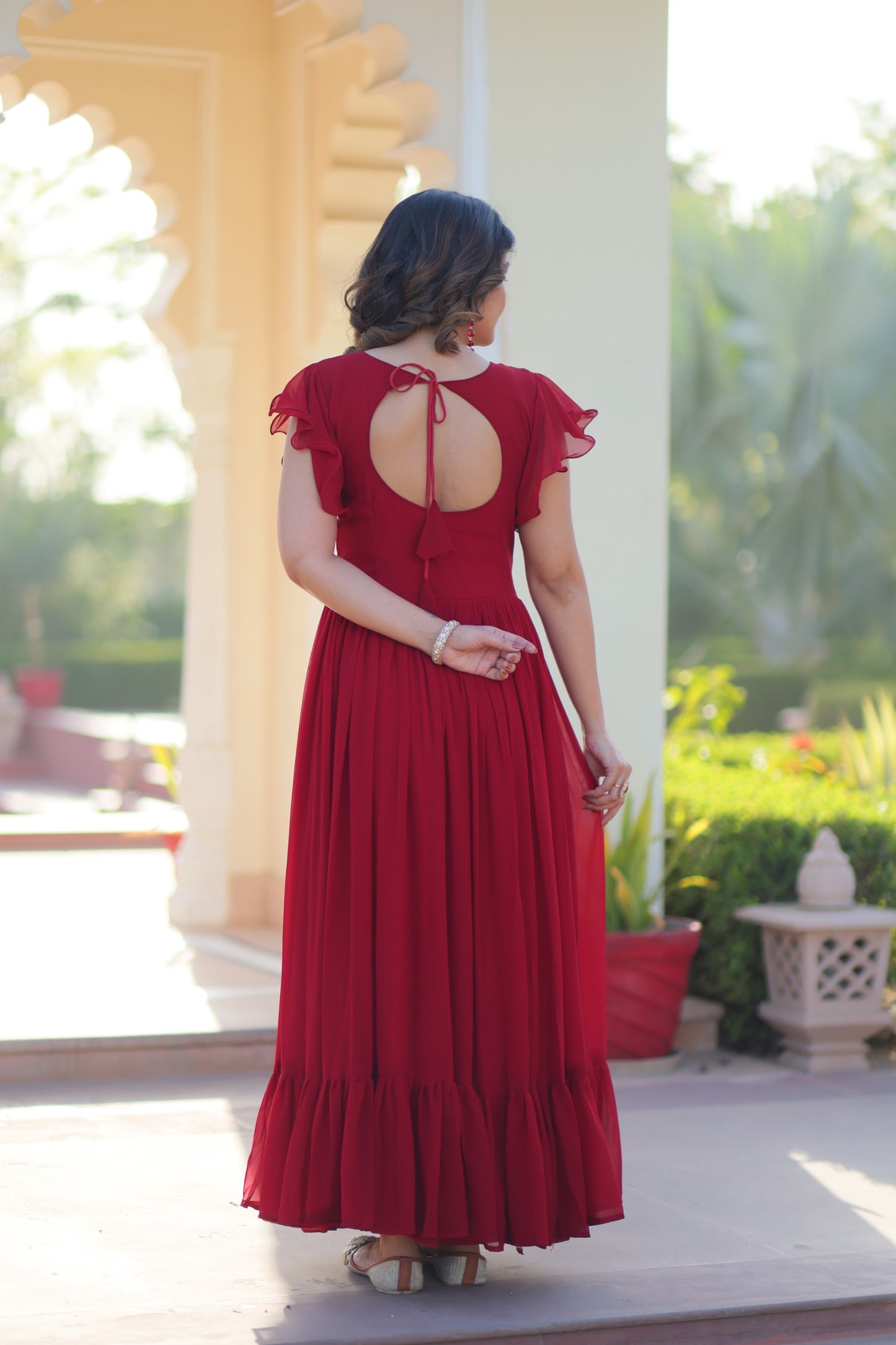 KA-1179 – Readymade Designer Gown Collection - Maroon