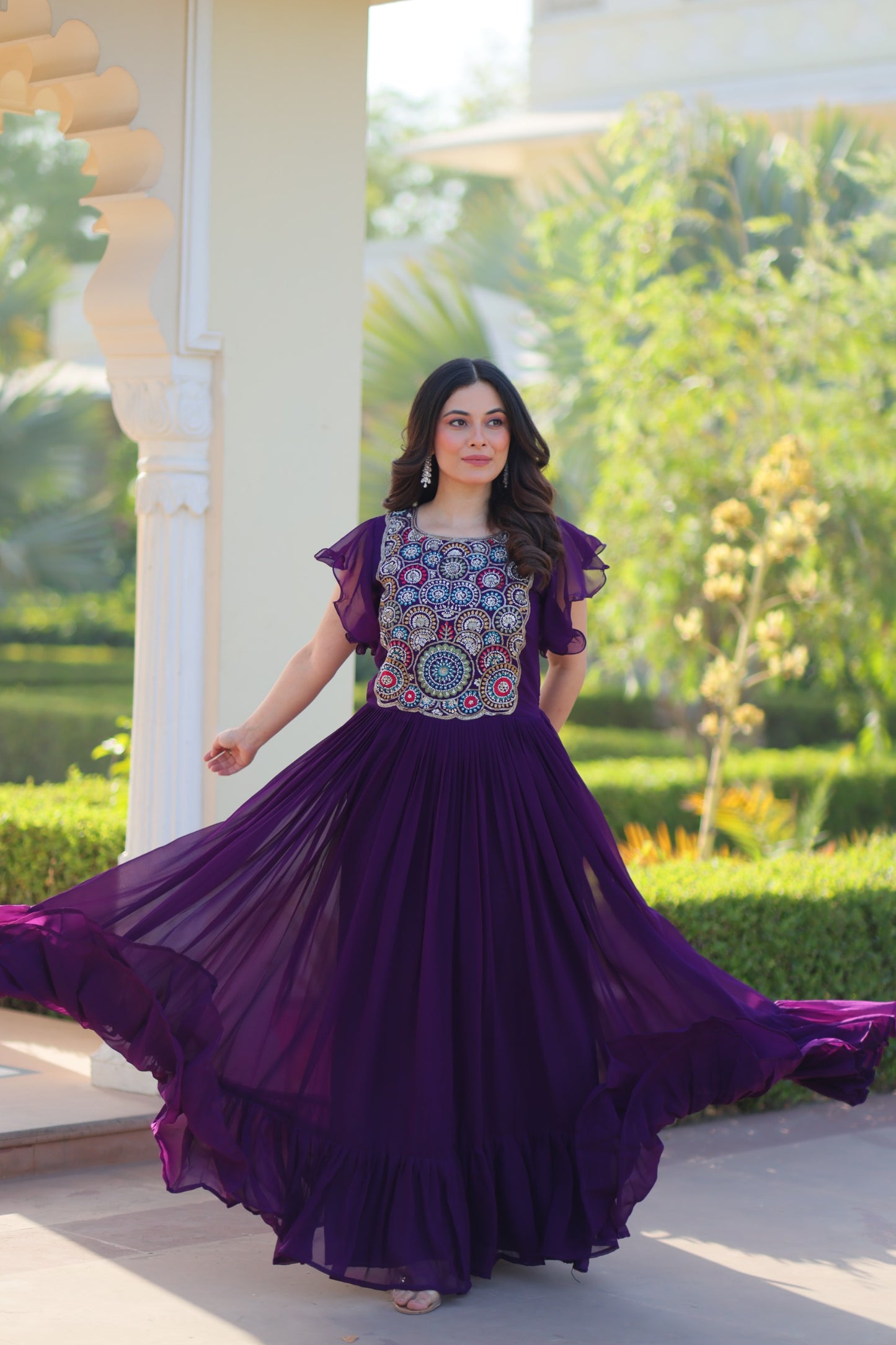 KA-1179 – Readymade Designer Gown Collection - Purple
