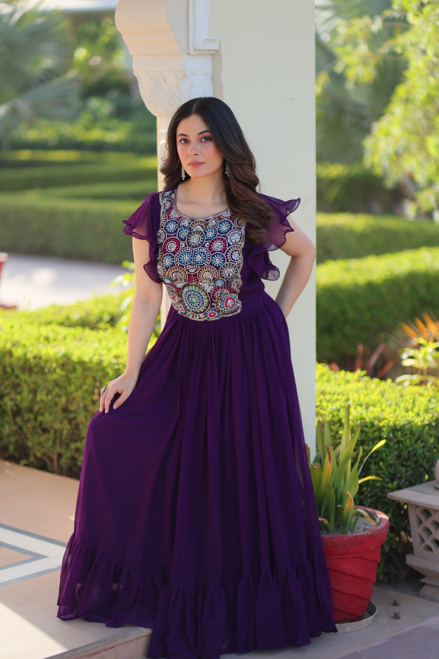 KA-1179 – Readymade Designer Gown Collection - Purple