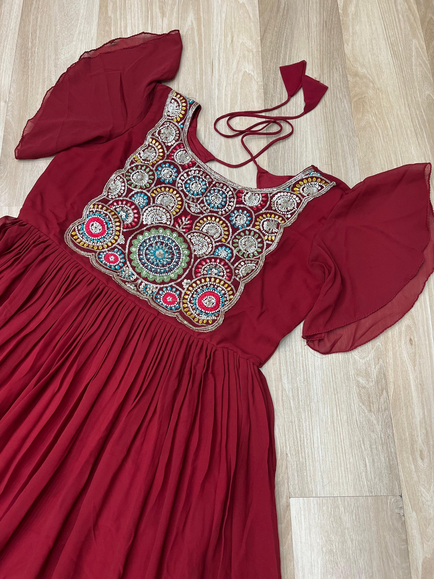 KA-1179 – Readymade Designer Gown Collection - Maroon