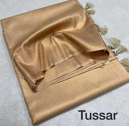 Kubera Pattu Soft Silk Saree – Elegant Jacquard Design - Tussar