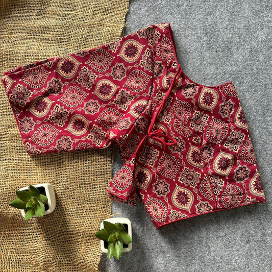 Ajrakh Cotton Ready Made Blouse
