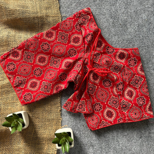 Ajrakh Cotton Ready Made Blouse