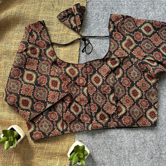 Ajrakh Cotton Ready Made Blouse