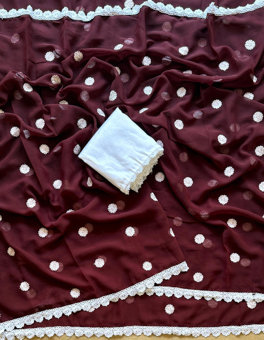 Georgette Embroidered Saree