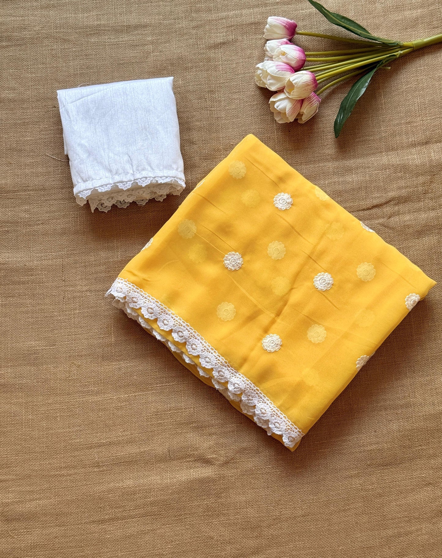 Georgette Embroidered Saree