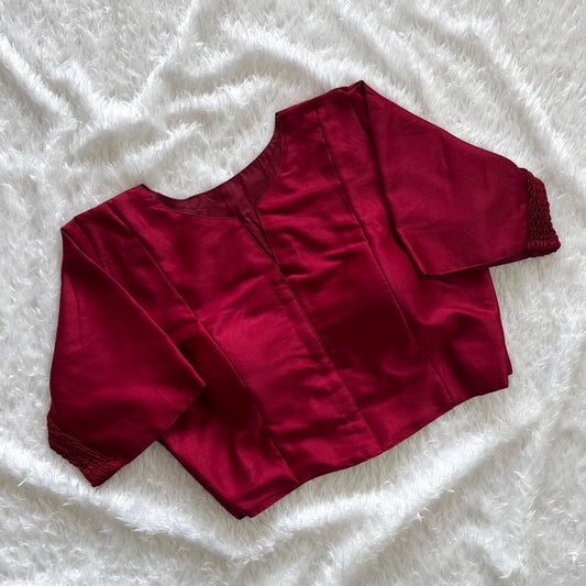 Soft Maslin Silk Elastic Stretchable Blouse – Plus Size