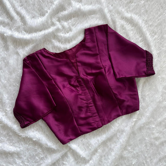 Soft Maslin Silk Elastic Stretchable Blouse – Plus Size