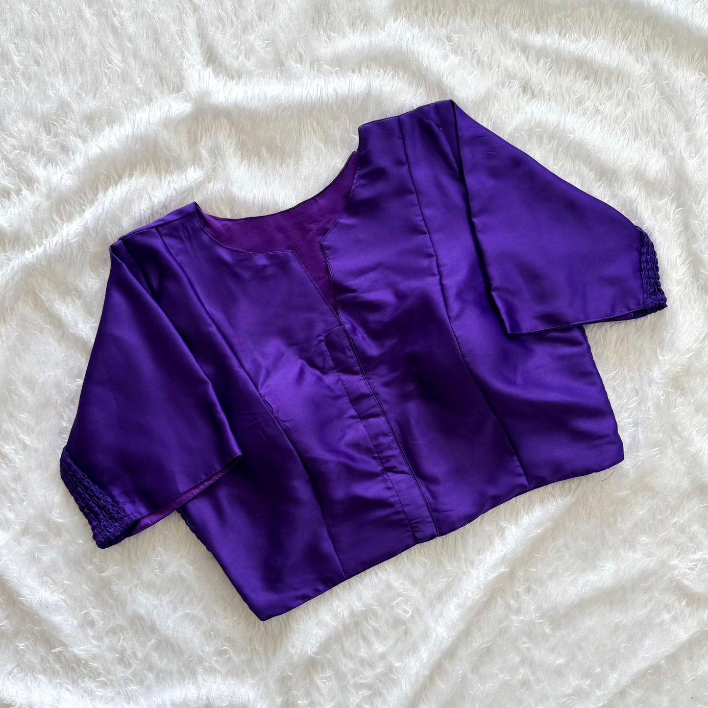 Soft Maslin Silk Elastic Stretchable Blouse – Plus Size