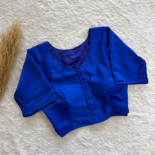 Soft Maslin Silk Side Elastic Stretchable Blouse Regular Size