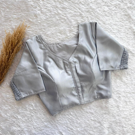 Soft Maslin Silk Side Elastic Stretchable Blouse Regular Size