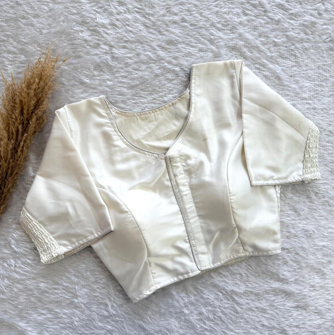 Soft Maslin Silk Side Elastic Stretchable Blouse Regular Size