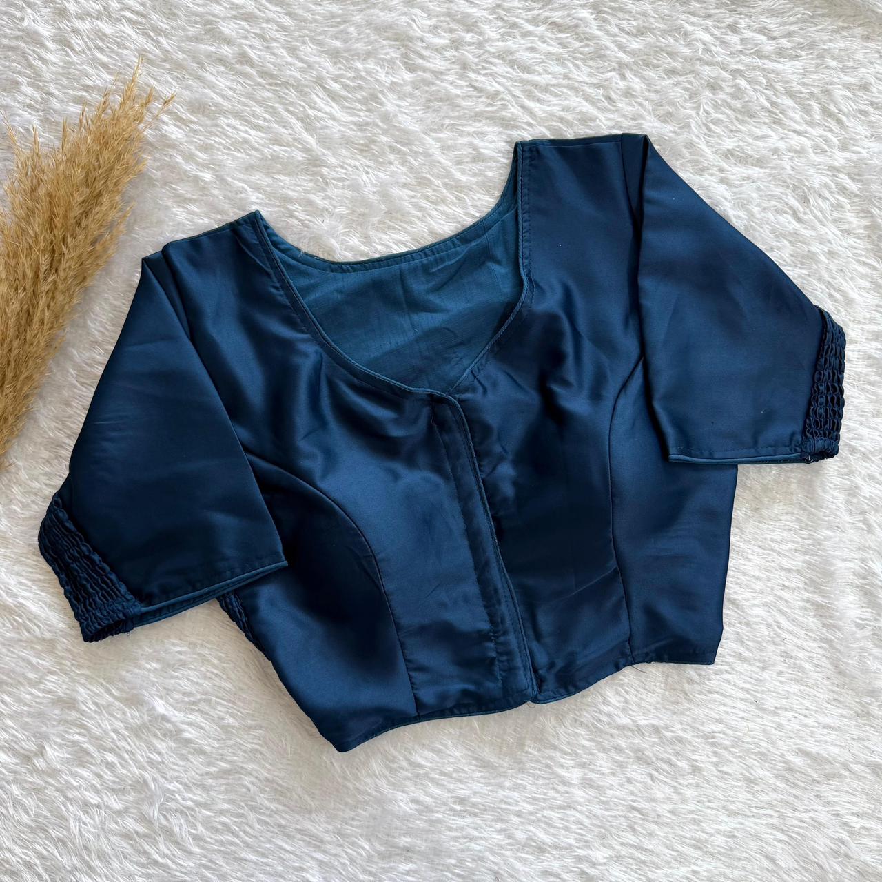 Soft Maslin Silk Side Elastic Stretchable Blouse Regular Size