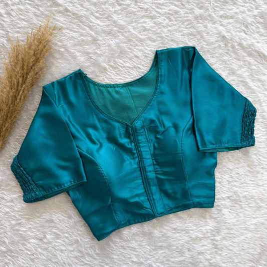 Soft Maslin Silk Side Elastic Stretchable Blouse – Plus Size