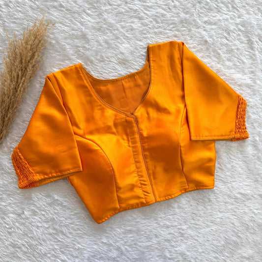 Soft Maslin Silk Side Elastic Stretchable Blouse Regular Size