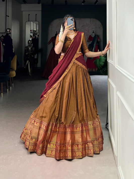 Narayan Petu Cotton Silk Dhavani 1399