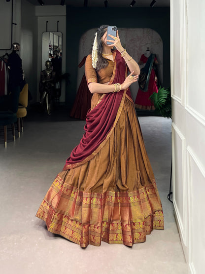 Narayan Petu Cotton Silk Dhavani 1399