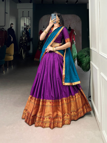 Narayan Petu Cotton Silk Dhavani 1399
