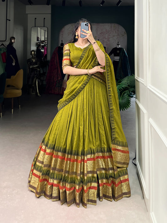 Chanderi Silk Dhavani sets 1900Rs