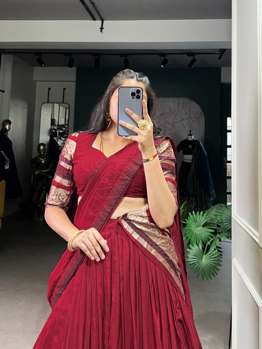Chanderi Silk Dhavani sets 1900Rs