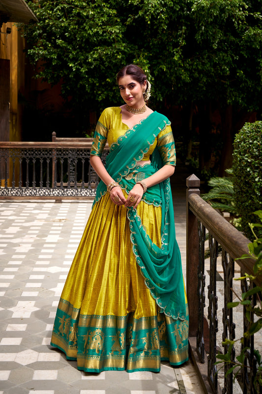 Cotton Silk Readymade Dhavani Collection 1699