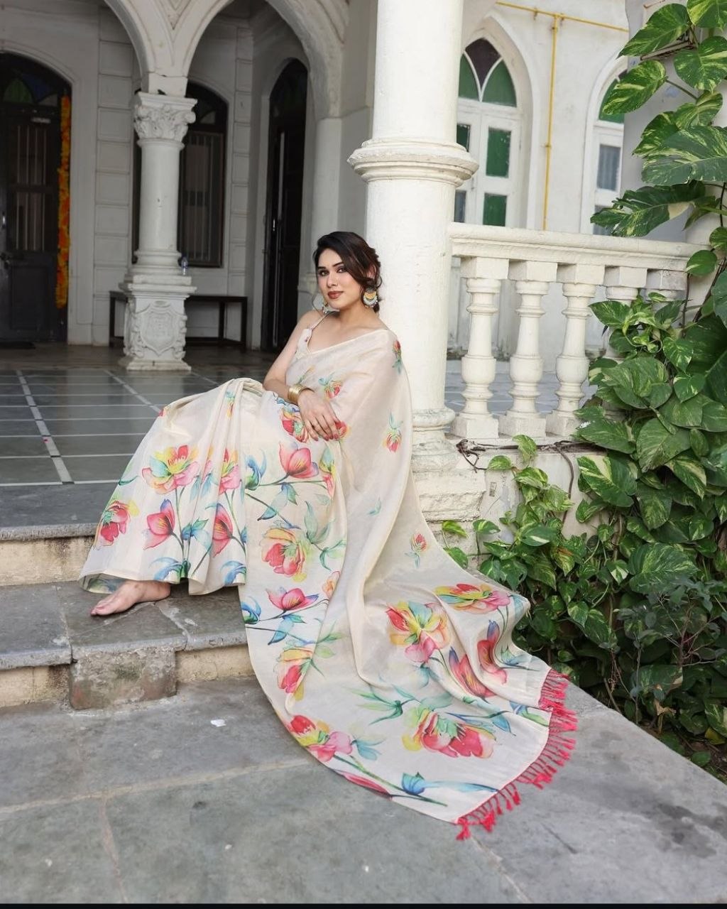 Linen Tissue Silk Sarees