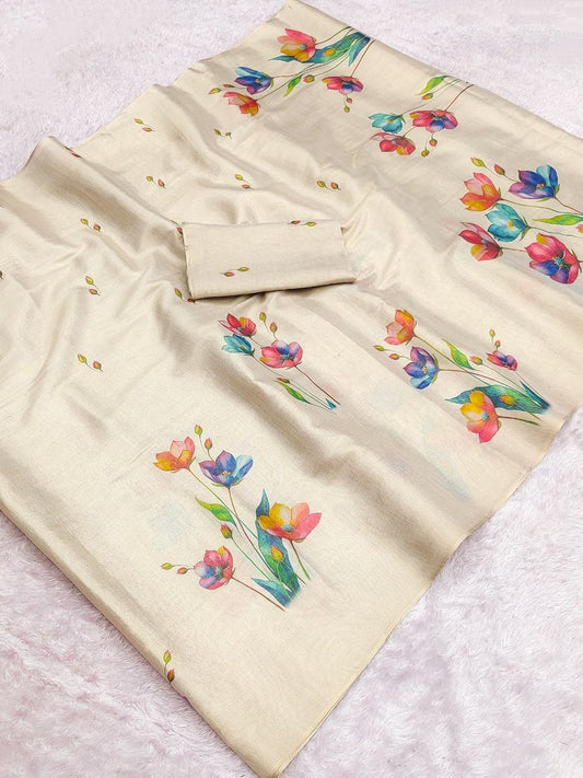 Linen Tissue Silk Sarees