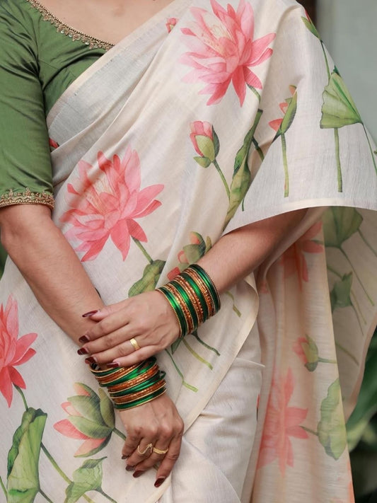 Linen Tissue Silk Sarees