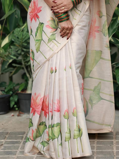 Linen Tissue Silk Sarees