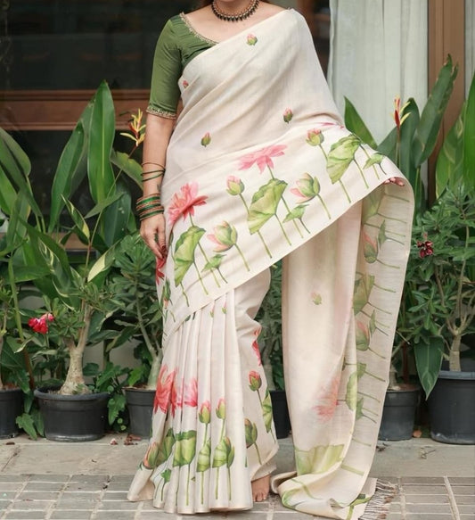 Linen Tissue Silk Sarees
